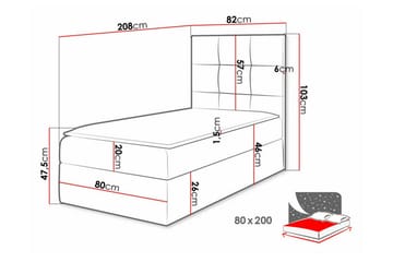 Sängram Boisdale 80x200 cm - Möbler - Säng - Sängram & sängstomme