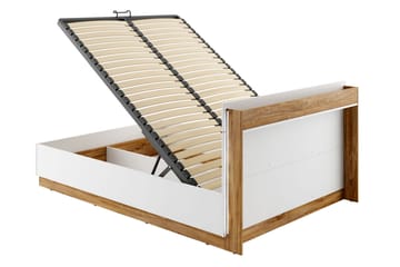Sängram Dentro 218x167x88 cm - Vit/Ek - Möbler - Säng - Sängram & sängstomme