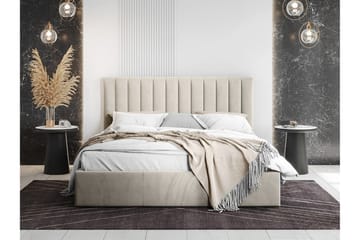 Sängram Derry 160x200 cm - Cream - Möbler - Säng - Sängram & sängstomme