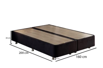 Sängram Huanal Dubbel 160x200 - Svart - Möbler - Säng - Sängram & sängstomme