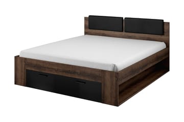Sängram Jorbes 160x200 - Teak/Svart - Möbler - Säng - Sängram & sängstomme