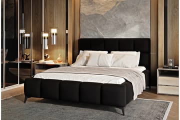 Sängram Kanika med Förvaring 140x200 cm - Svart - Möbler - Säng - Sängram & sängstomme