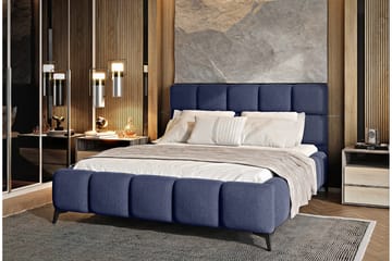 Sängram Kanika med Förvaring 160x200 cm - Blå - Möbler - Säng - Sängram & sängstomme
