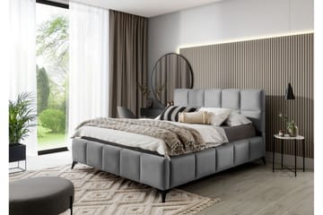 Sängram Kanika med Förvaring 160x200 cm - Grå - Möbler - Säng - Sängram & sängstomme
