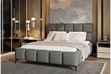 Sängram Kanika med Förvaring 160x200 cm - Grå - Möbler - Säng - Sängram & sängstomme