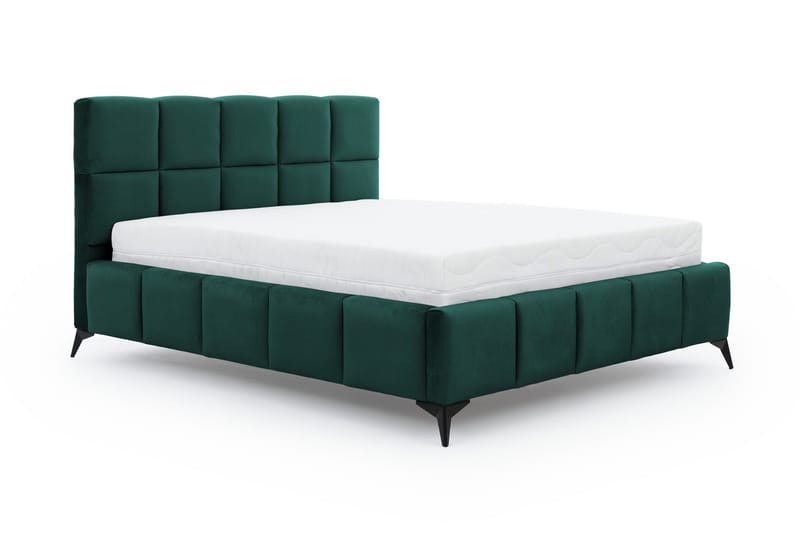 Sängram Kanika med Förvaring 160x200 cm - Grön - Sängram & sängstomme