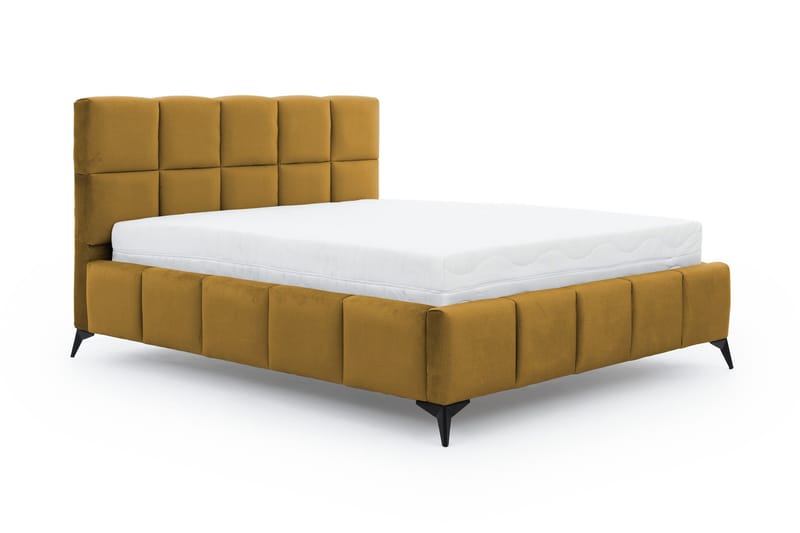 Sängram Kanika med Förvaring 160x200 cm - Gul - Möbler - Säng - Sängram & sängstomme