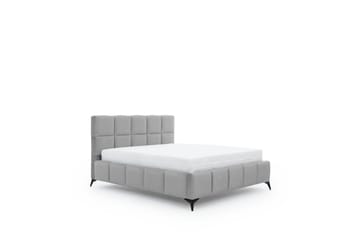Sängram Kanika med Förvaring 160x200 cm - Ljusgrå - Möbler - Säng - Sängram & sängstomme