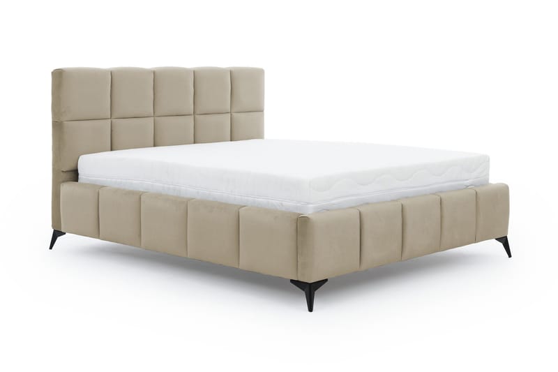 Sängram Kanika med Förvaring 180x200 cm - Beige - Möbler - Säng - Sängram & sängstomme