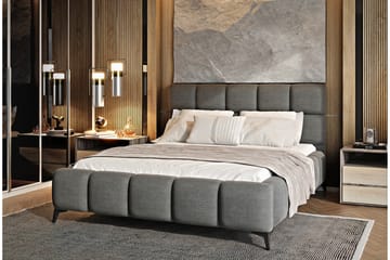 Sängram Kanika med Förvaring 180x200 cm - Grå - Möbler - Säng - Sängram & sängstomme