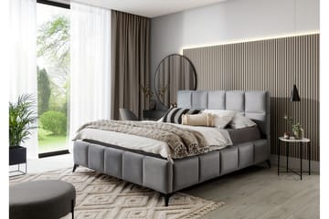 Sängram Kanika med Förvaring 180x200 cm - Grå - Möbler - Säng - Sängram & sängstomme
