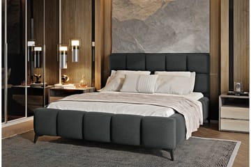 Sängram Kanika med Förvaring 180x200 cm - Grå - Möbler - Säng - Sängram & sängstomme