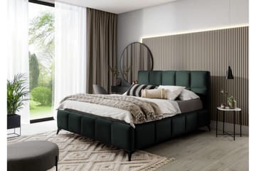 Sängram Kanika med Förvaring 180x200 cm - Grön - Möbler - Säng - Sängram & sängstomme