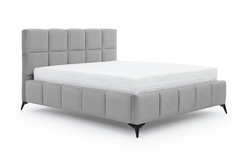 Sängram Kanika med Förvaring 180x200 cm - Ljusgrå - Möbler - Säng - Sängram & sängstomme