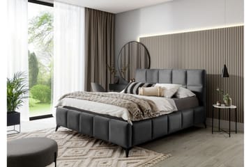 Sängram Kanika med Förvaring 180x200 cm - Mörkgrå - Möbler - Säng - Sängram & sängstomme