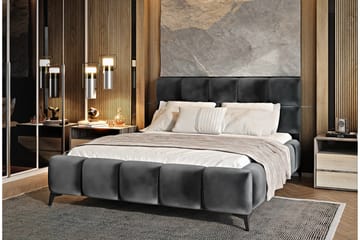 Sängram Kanika med Förvaring 180x200 cm - Mörkgrå - Möbler - Säng - Sängram & sängstomme