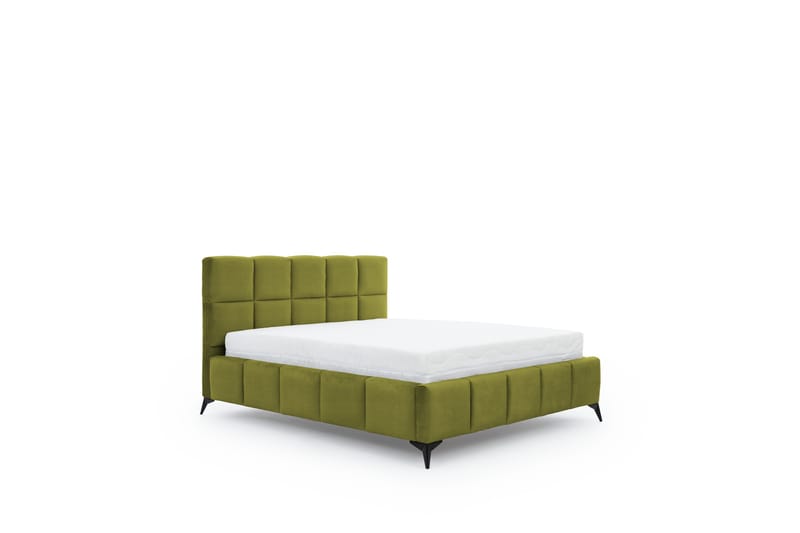 Sängram Kanika med Förvaring 180x200 cm - Olivgrön - Sängram & sängstomme