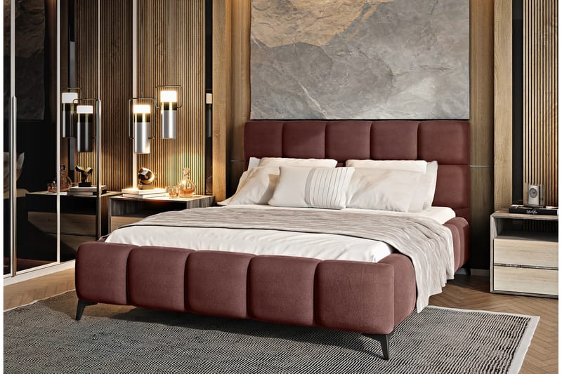 Sängram Kanika med Förvaring 180x200 cm - Rosa - Möbler - Säng - Sängram & sängstomme