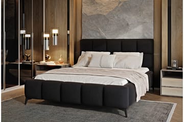 Sängram Kanika med Förvaring 180x200 cm - Svart - Möbler - Säng - Sängram & sängstomme