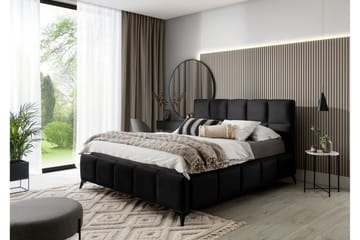 Sängram Kanika med Förvaring 180x200 cm - Svart - Möbler - Säng - Sängram & sängstomme