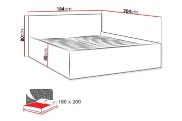 Sängram Kintore 180x200 cm - Vit - Möbler - Säng - Sängram & sängstomme