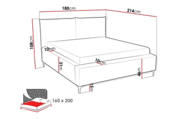 Sängram Knocklong 160x200 cm - Möbler - Säng - Sängram & sängstomme