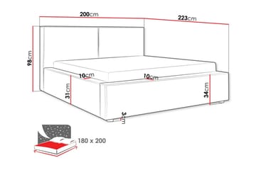 Sängram Knocklong 180x200 cm - Möbler - Säng - Sängram & sängstomme