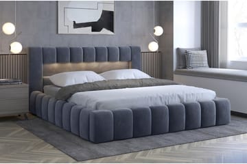 Sängram Lacolle med Förvaring 140x200 cm - Mörkgrå - Möbler - Säng - Sängram & sängstomme