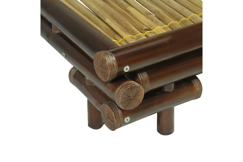 Sängram mörkbrun bambu 180x200 cm - Brun - Sängram & sängstomme