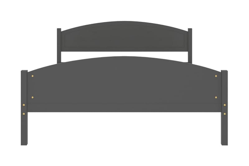 Sängram mörkgrå massiv furu 160x200 cm - Mörkgrå - Sängram & sängstomme