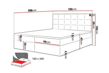 Sängram Midfeld 180x200 cm - Möbler - Säng - Sängram & sängstomme