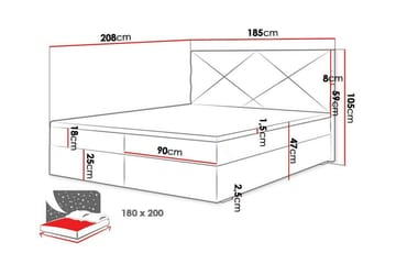 Sängram Midfeld 180x200 cm - Möbler - Säng - Sängram & sängstomme