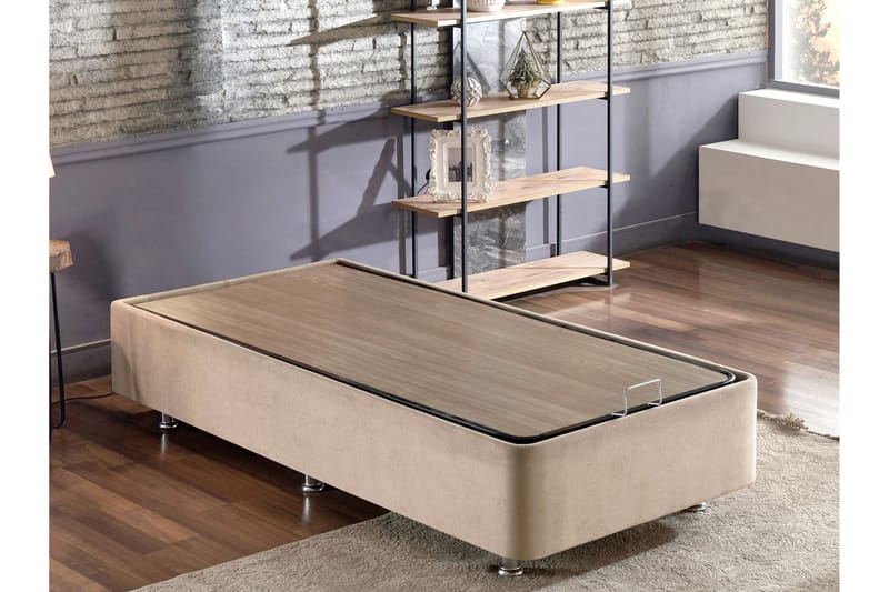 Sängram Misopa 100x200 cm, Ljusbrun