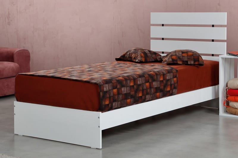 Sängram Montek 90x200 cm - Vit - Möbler - Säng - Sängram & sängstomme