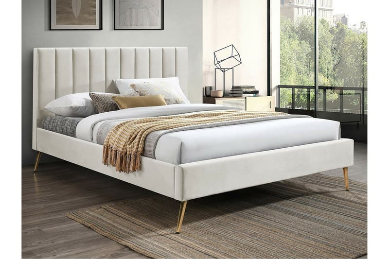 Sängram Montrase 140x200 cm - Cream - Möbler - Säng - Sängram & sängstomme