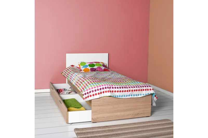 Sängram Natur/Vit - Natur/Vit - Möbler - Säng - Sängram & sängstomme