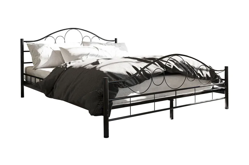 Sängram NOREMI 120x200, Svart