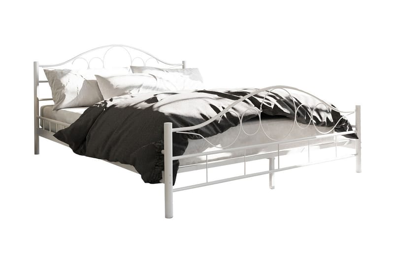 Sängram NOREMI 160x200 - Vit - Möbler - Säng - Sängram & sängstomme