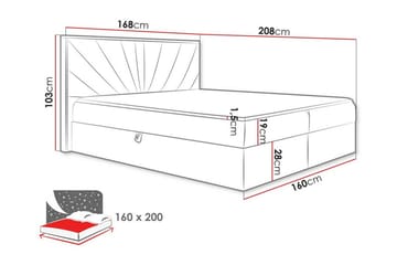 Sängram Oberting 160x200 cm - Möbler - Säng - Sängram & sängstomme