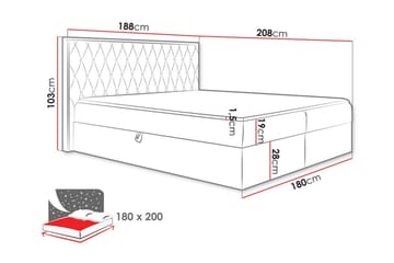Sängram Oberting 180x200 cm - Möbler - Säng - Sängram & sängstomme