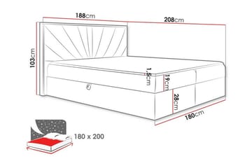 Sängram Oberting 180x200 cm - Möbler - Säng - Sängram & sängstomme