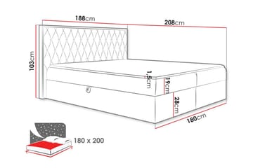 Sängram Oberting 180x200 cm - Möbler - Säng - Sängram & sängstomme