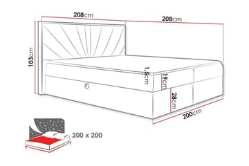 Sängram Oberting 200x200 cm - Möbler - Säng - Sängram & sängstomme