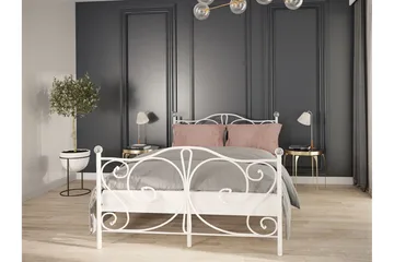 Sängram ROLEMI 140x200 - Vit - Möbler - Säng - Sängram & sängstomme