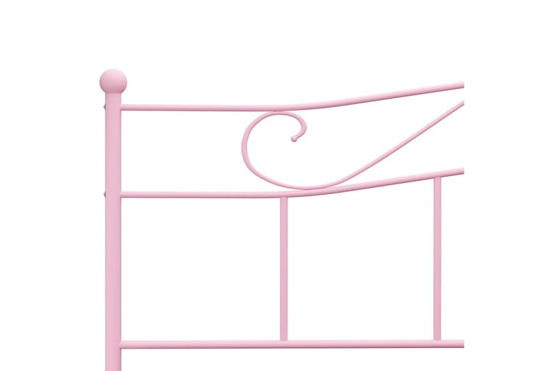 Sängram rosa metall 180x200 cm - Rosa - Sängram & sängstomme