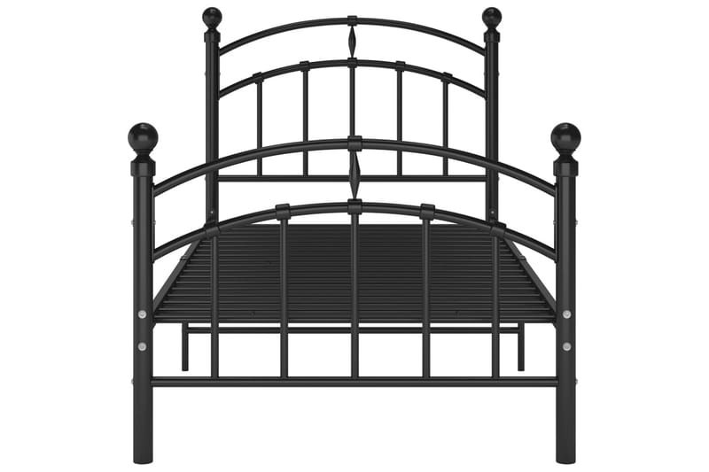 Sängram svart metall 100x200 cm - Svart - Sängram & sängstomme