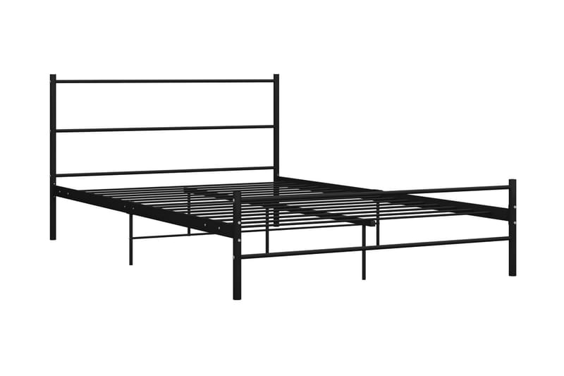 Sängram svart metall 120x200 cm - Svart - Sängram & sängstomme