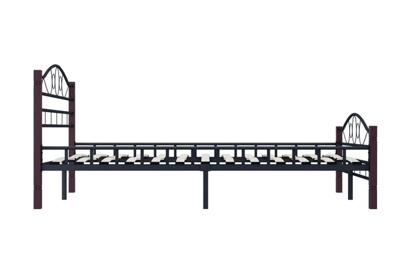 Sängram svart metall 120x200 cm - Svart - Sängram & sängstomme