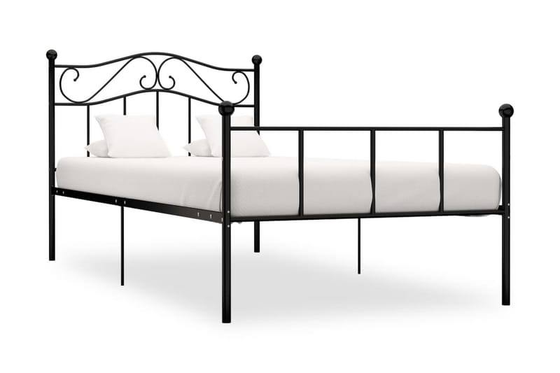 Sängram svart metall 90x200 cm - Sängram & sängstomme