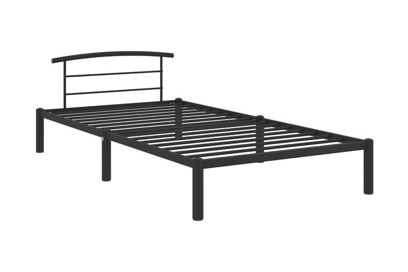 Sängram svart metall 90x200 cm - Svart - Sängram & sängstomme